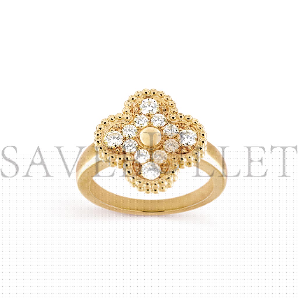 v*n cl*f arpels vintage alhambra ring - yellow gold, Di*m*nd vcaro26m00